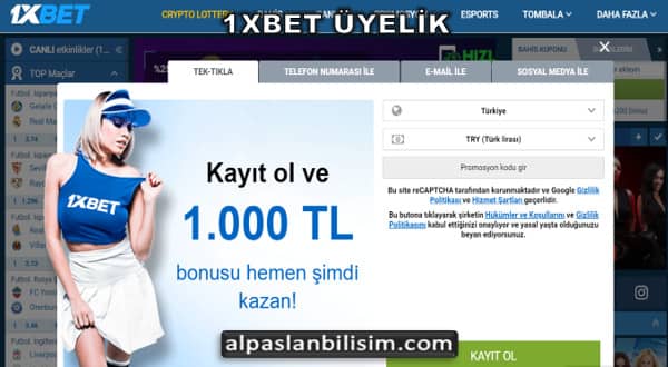 1xbet üyelik