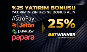 Betwinner para yatırma için verilen bonuslar